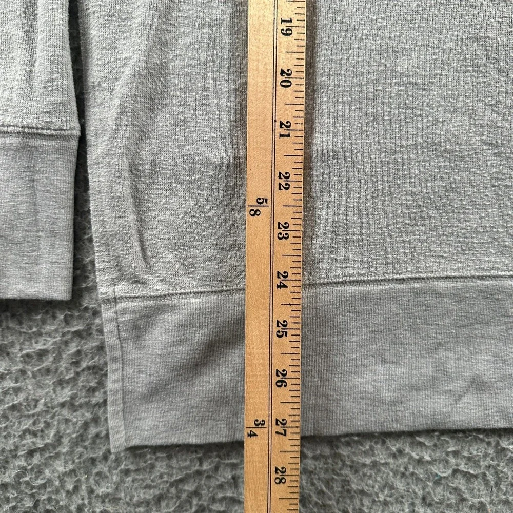 Alo Yoga Soho Top Womens‎ XS Sweatshirt Layered Hem Side Slit Gray Athleisure